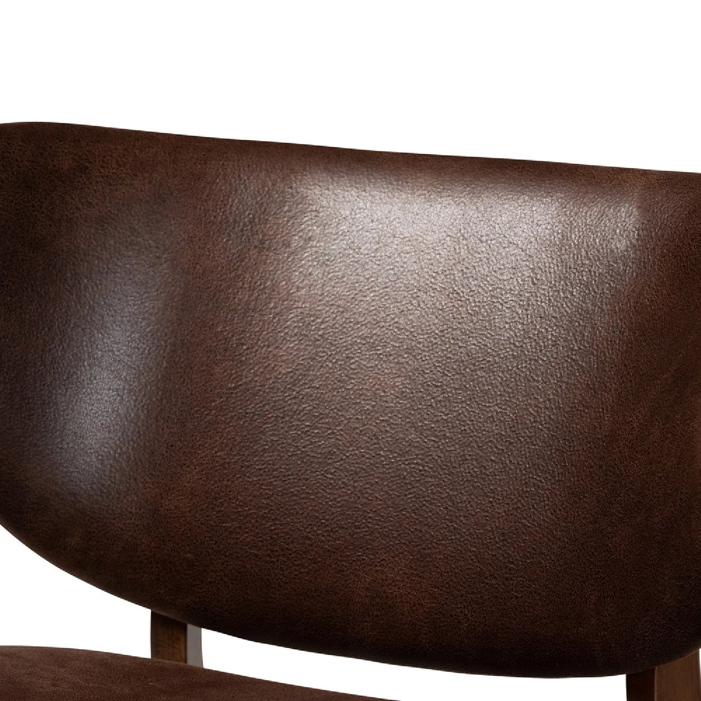 Luxury Brown Leather Accent Chair Modern Italian Style for Villa