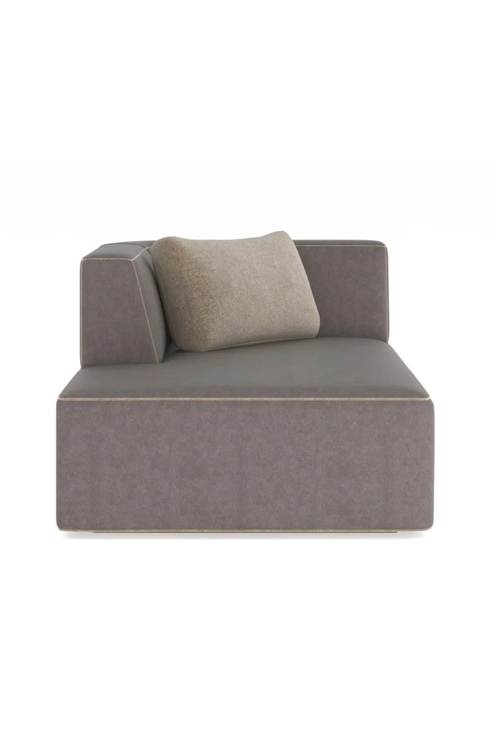 Luxury Brown Leather Chaise Lounge Modern Italian Style for Villa