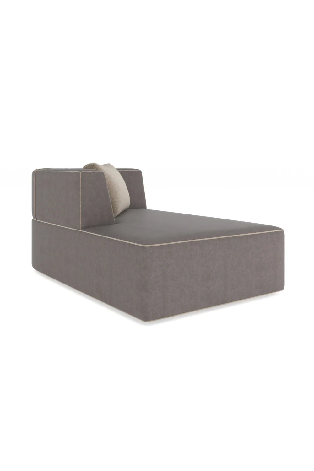 Luxury Brown Leather Chaise Lounge Modern Italian Style for Villa