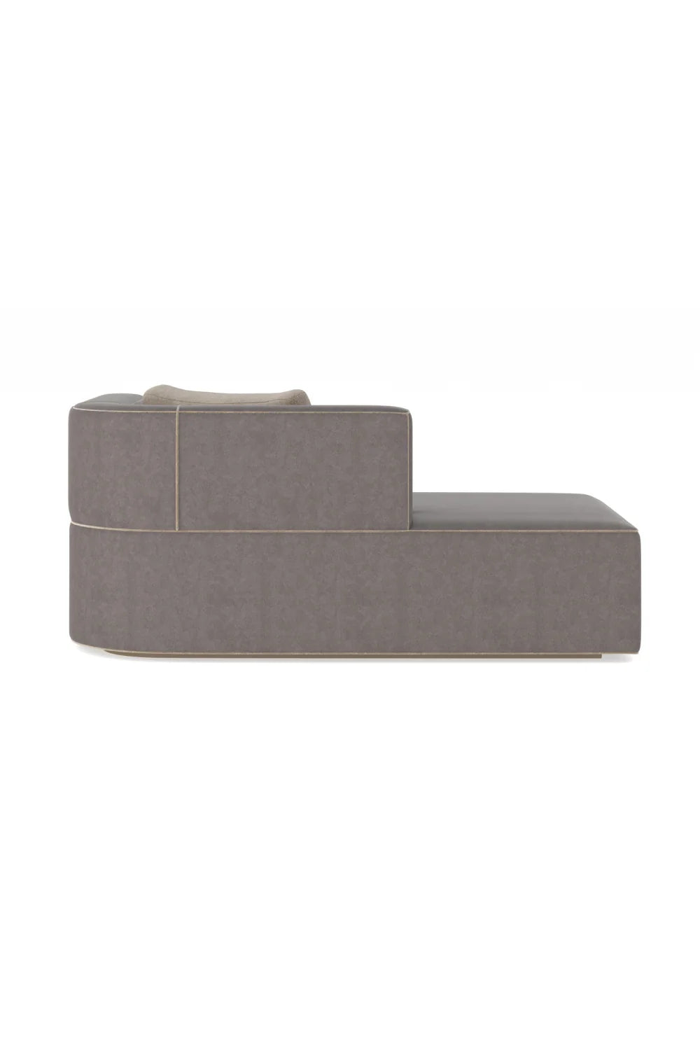 Luxury Brown Leather Chaise Lounge Modern Italian Style for Villa