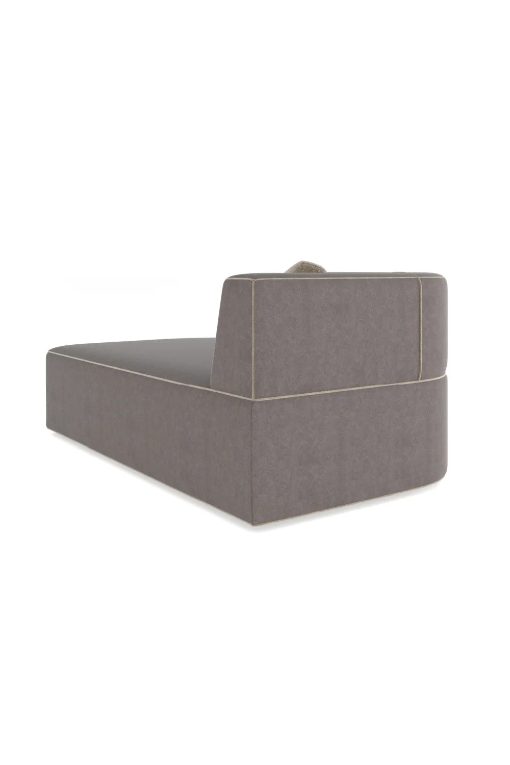 Luxury Brown Leather Chaise Lounge Modern Italian Style for Villa