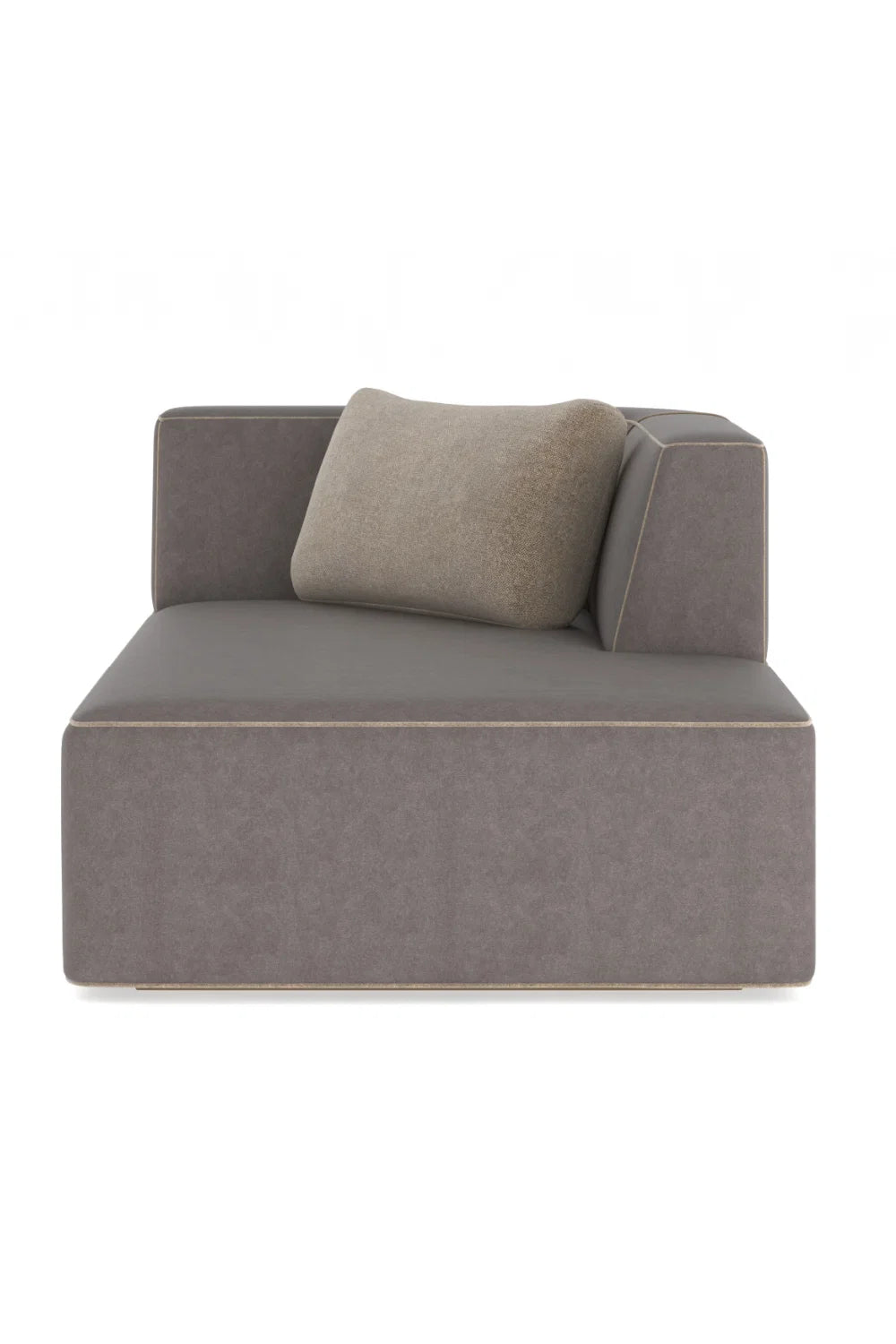 Luxury Brown Leather Chaise Lounge Modern Italian Style for Villa