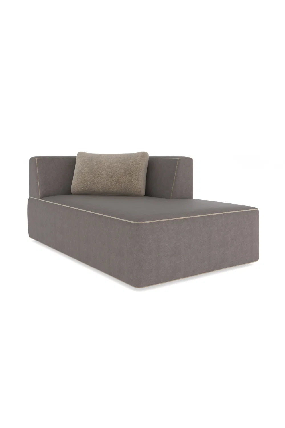 Luxury Brown Leather Chaise Lounge Modern Italian Style for Villa
