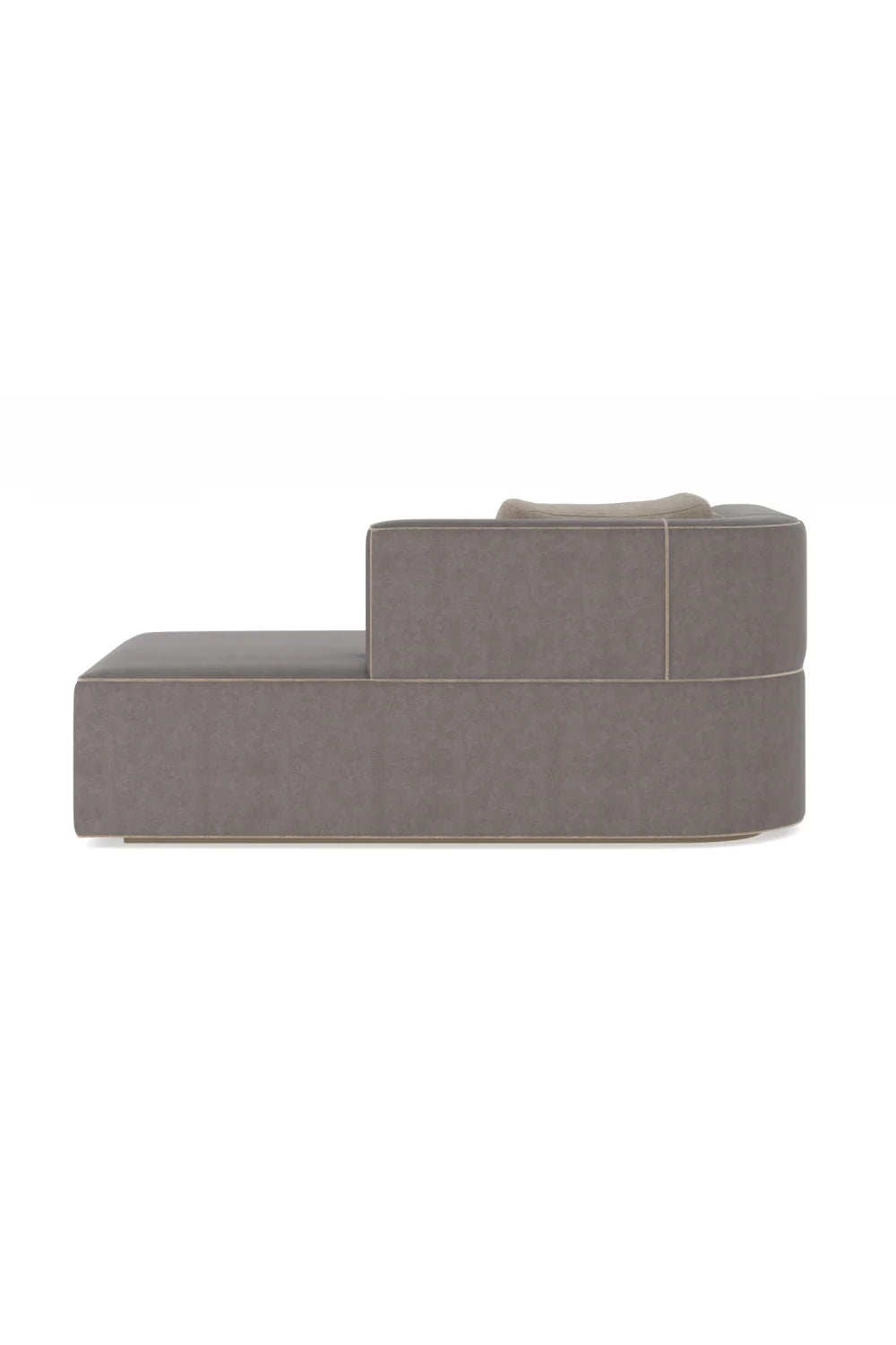 Luxury Brown Leather Chaise Lounge Modern Italian Style for Villa