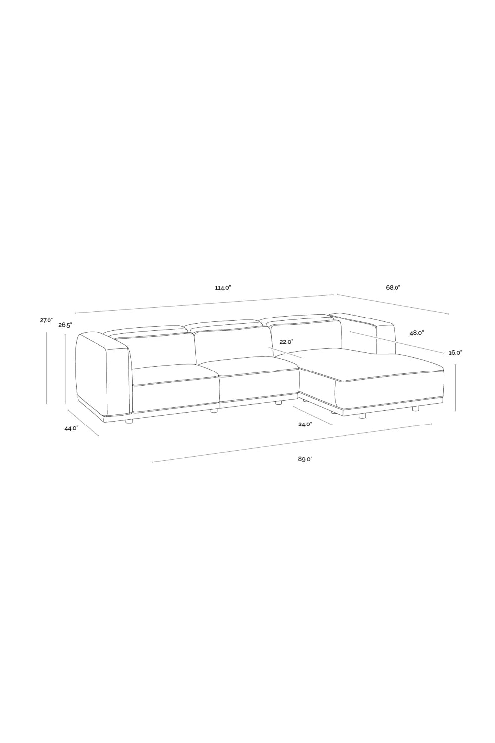 Luxury Brown Leather Chaise Sofa Modern Italian Style for Villa