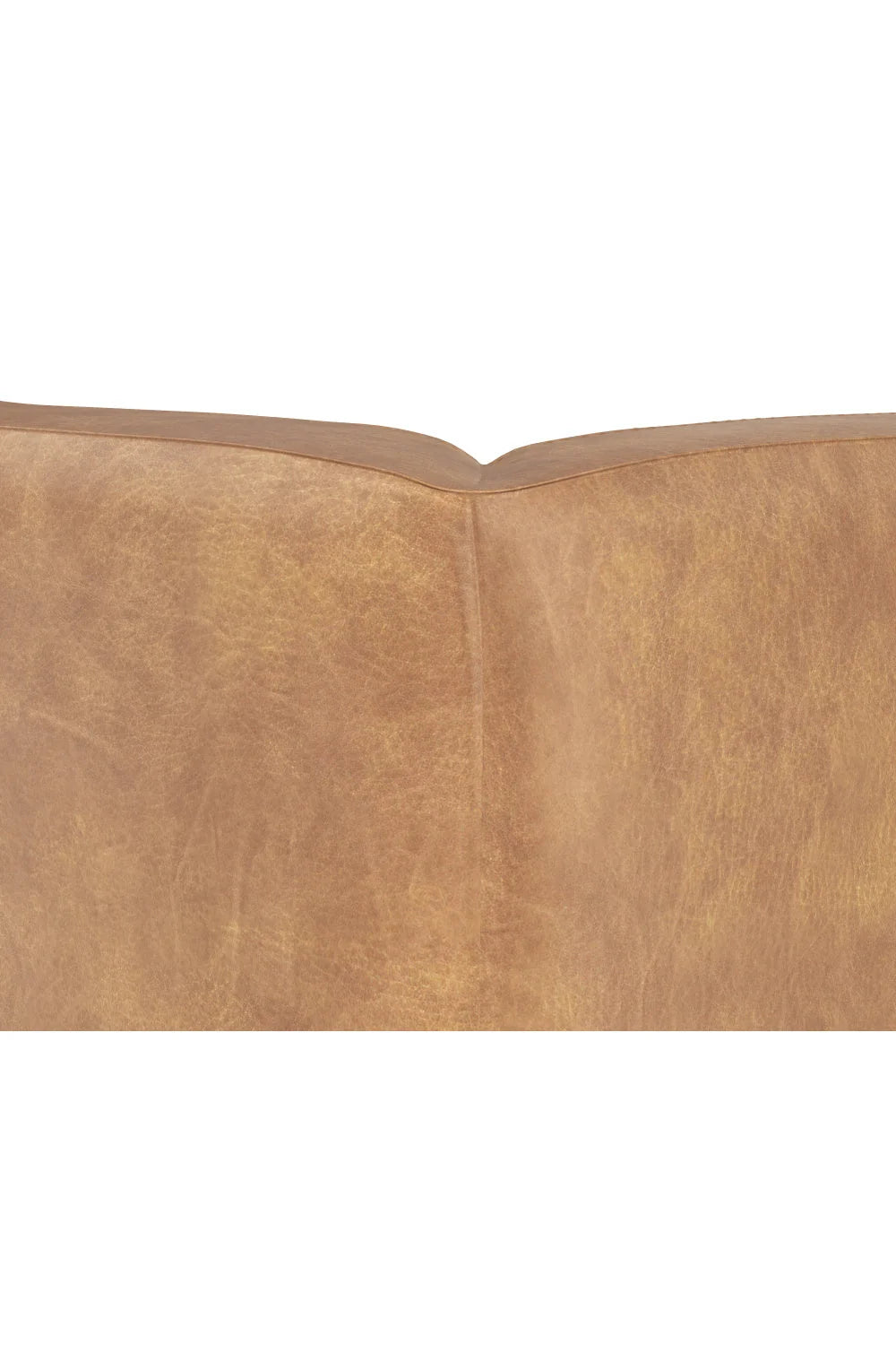 Luxury Brown Leather Chaise Sofa Modern Italian Style for Villa