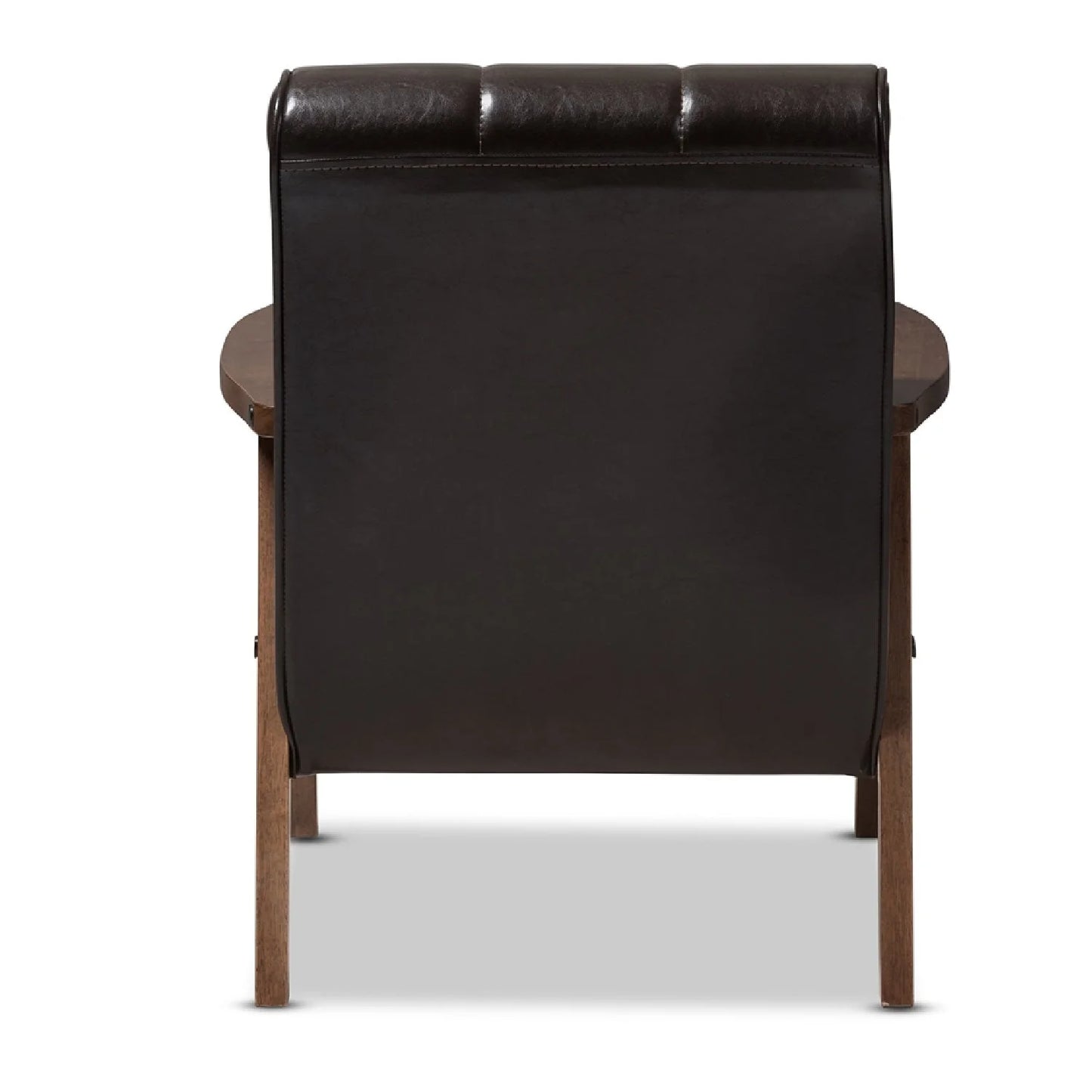 Luxury Brown Leather Club Chair European Style for Villa