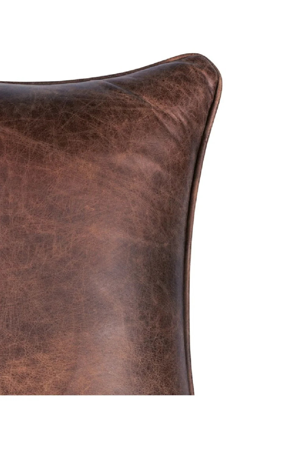 Luxury Brown Leather Club Chair Modern European Style for Villa
