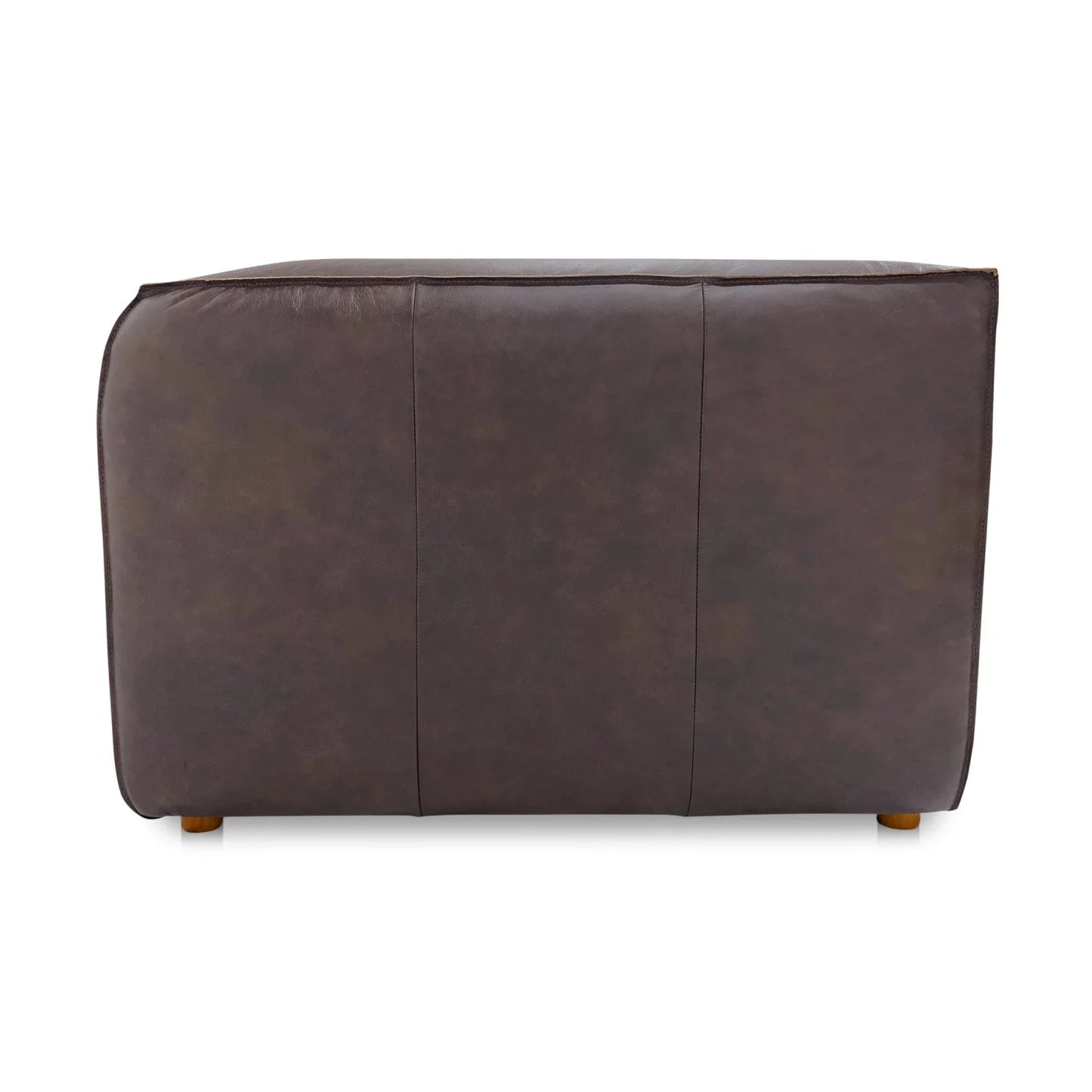 Luxury Brown Leather Corner Chair Modern Italian Style for Villa