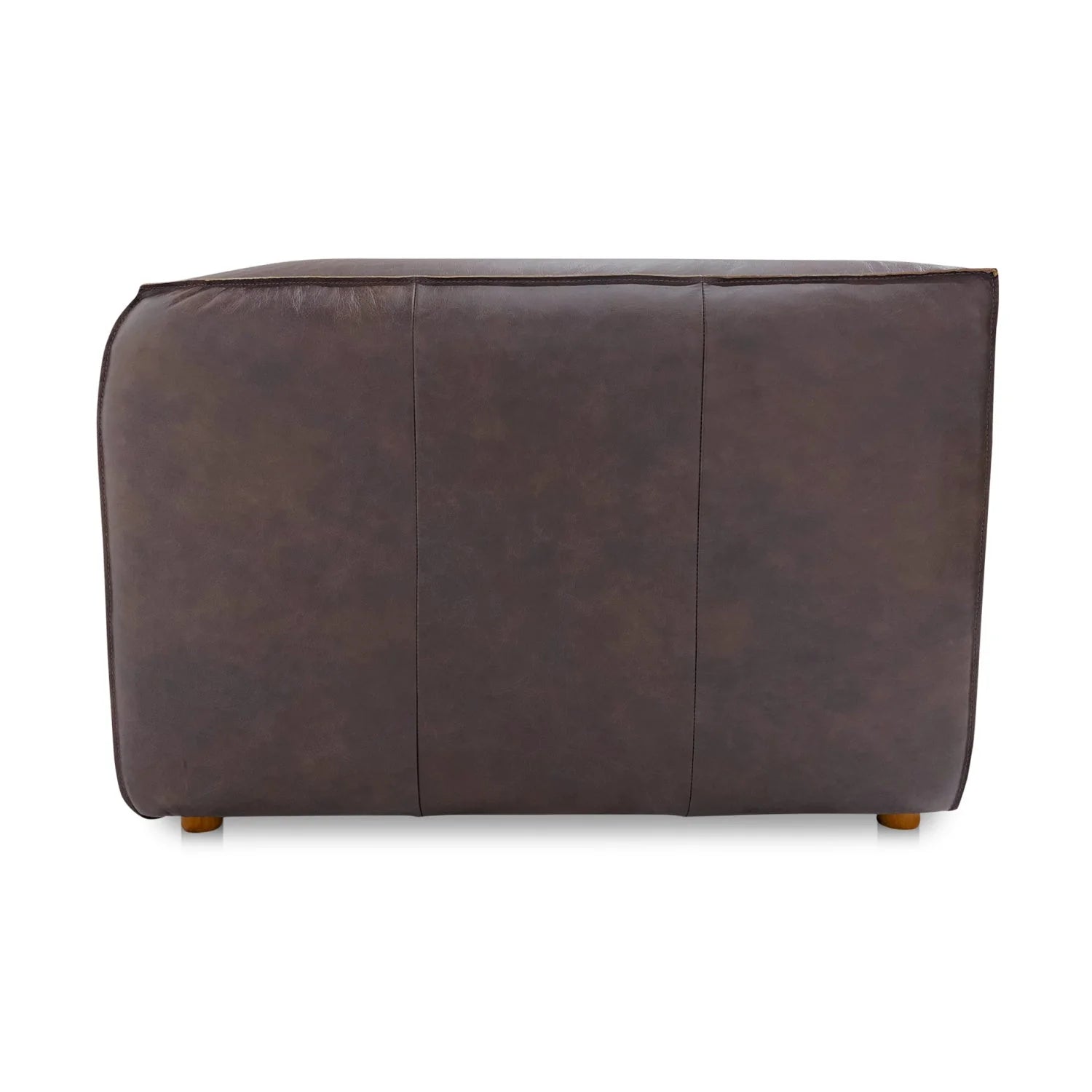 Luxury Brown Leather Corner Chair Modern Italian Style for Villa