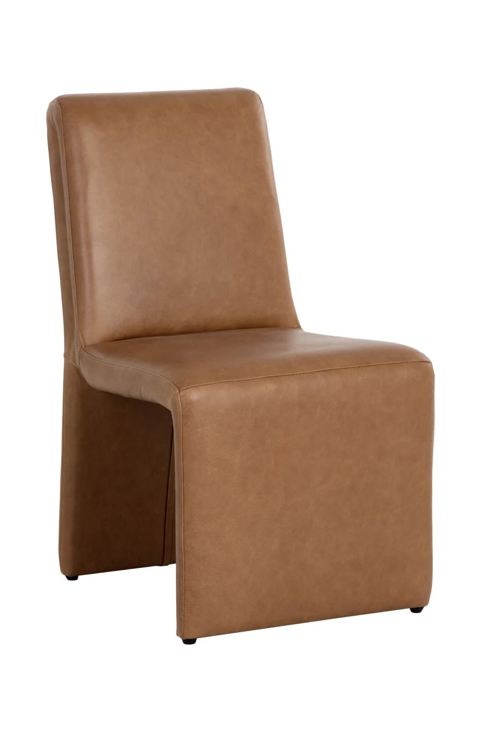 Luxury Brown Leather Dining Chair European Style for Villa