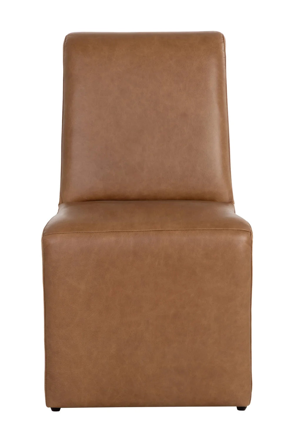 Luxury Brown Leather Dining Chair European Style for Villa