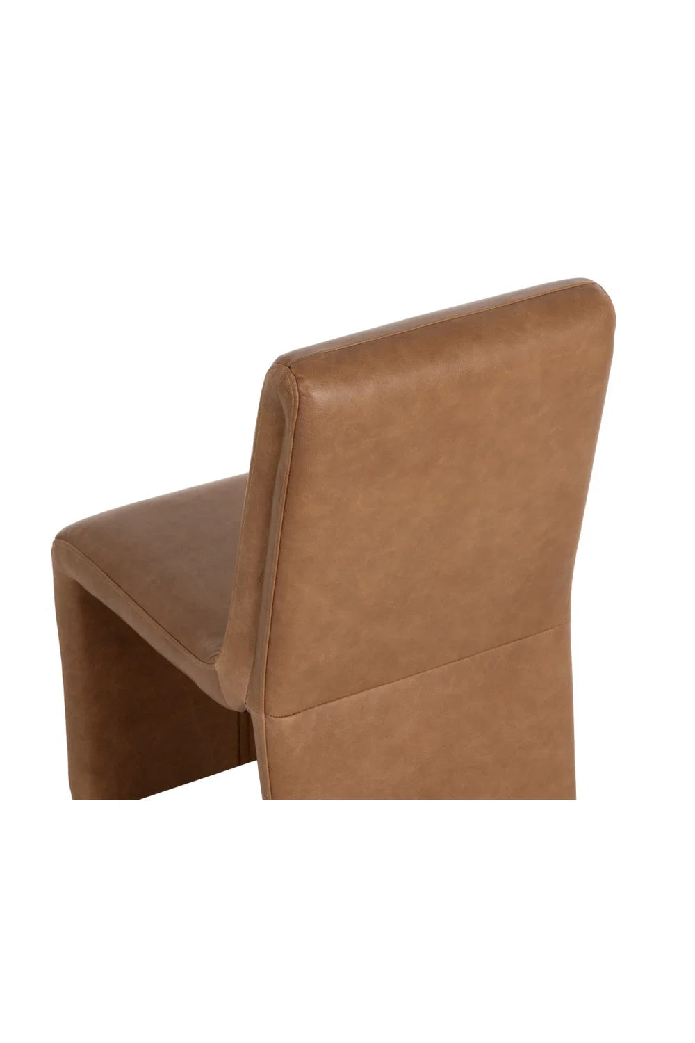 Luxury Brown Leather Dining Chair European Style for Villa