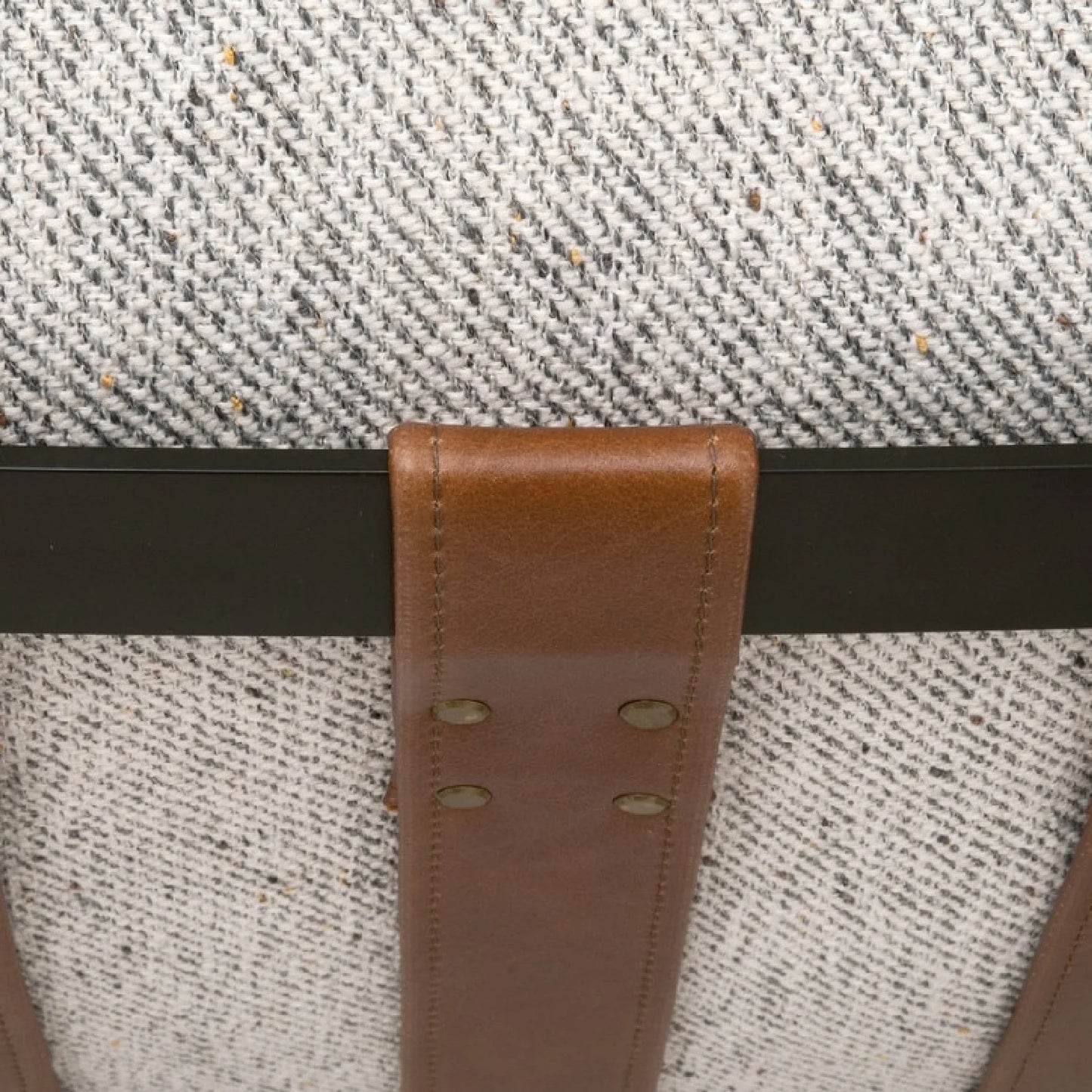 Luxury Brown Leather Lounge Chair Modern European Style for Villa