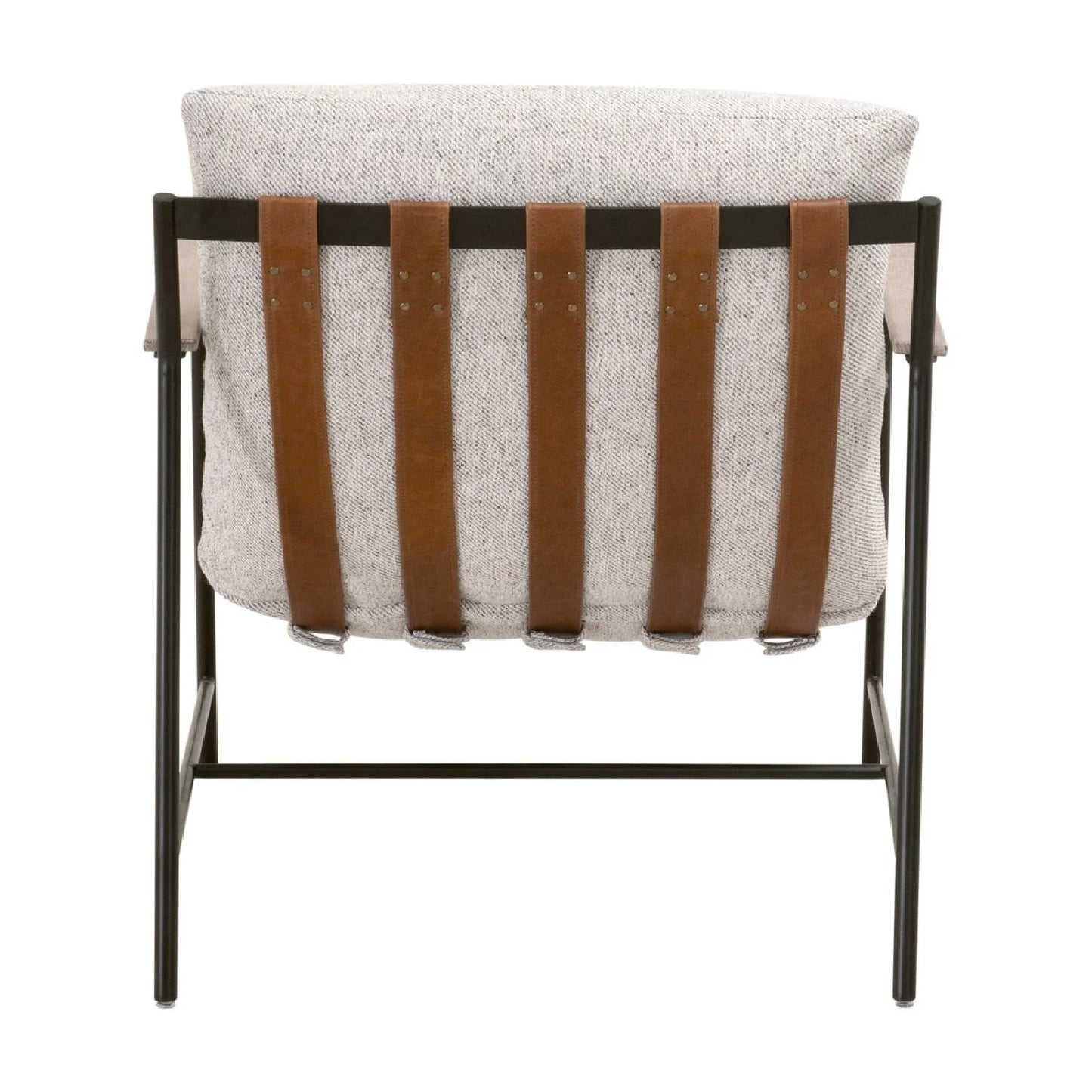 Luxury Brown Leather Lounge Chair Modern European Style for Villa