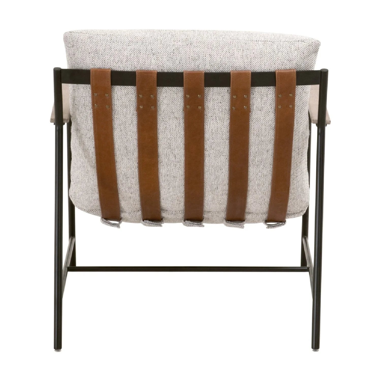 Luxury Brown Leather Lounge Chair Modern European Style for Villa