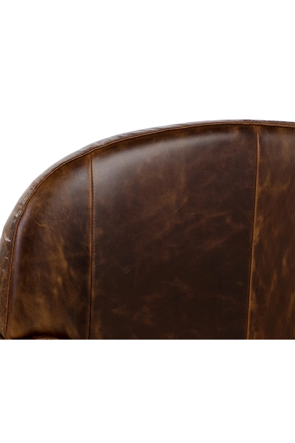 Luxury Brown Leather Lounge Chair Modern European Style for Villa