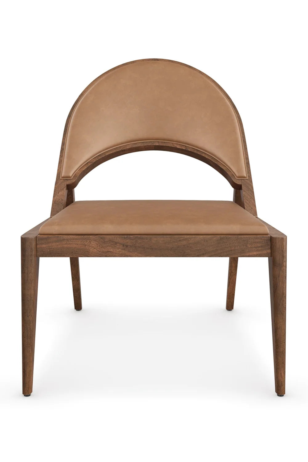 Luxury Brown Leather Lounge Chair Modern Italian Style for Villa