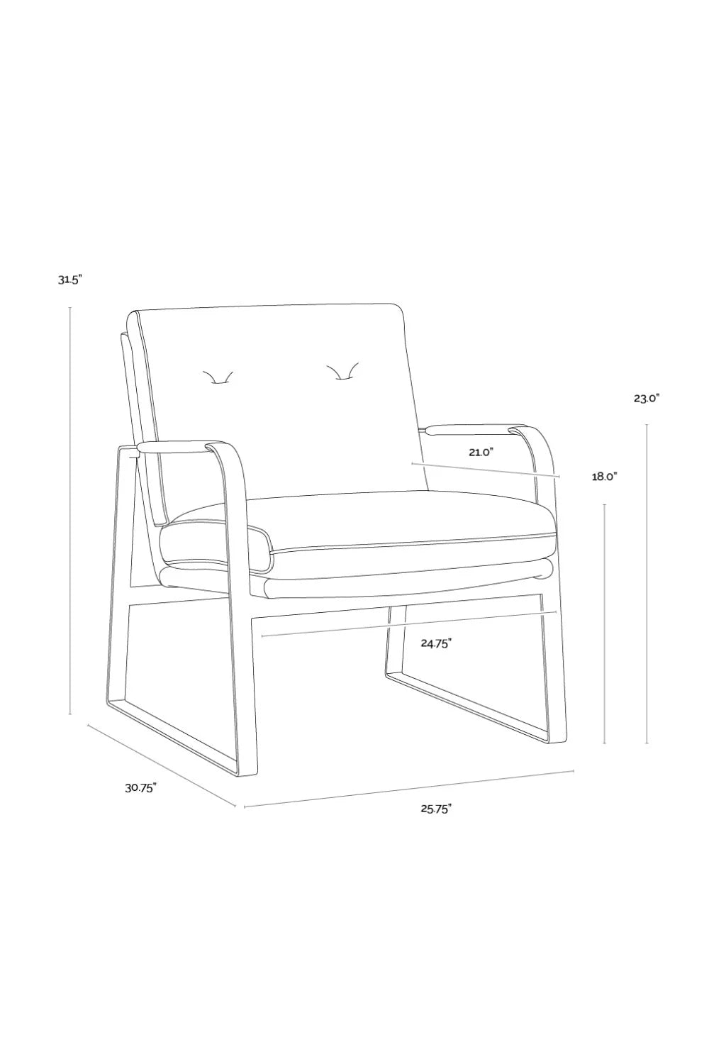 Luxury Brown Leather Lounge Chair Modern Italian Style for Villa
