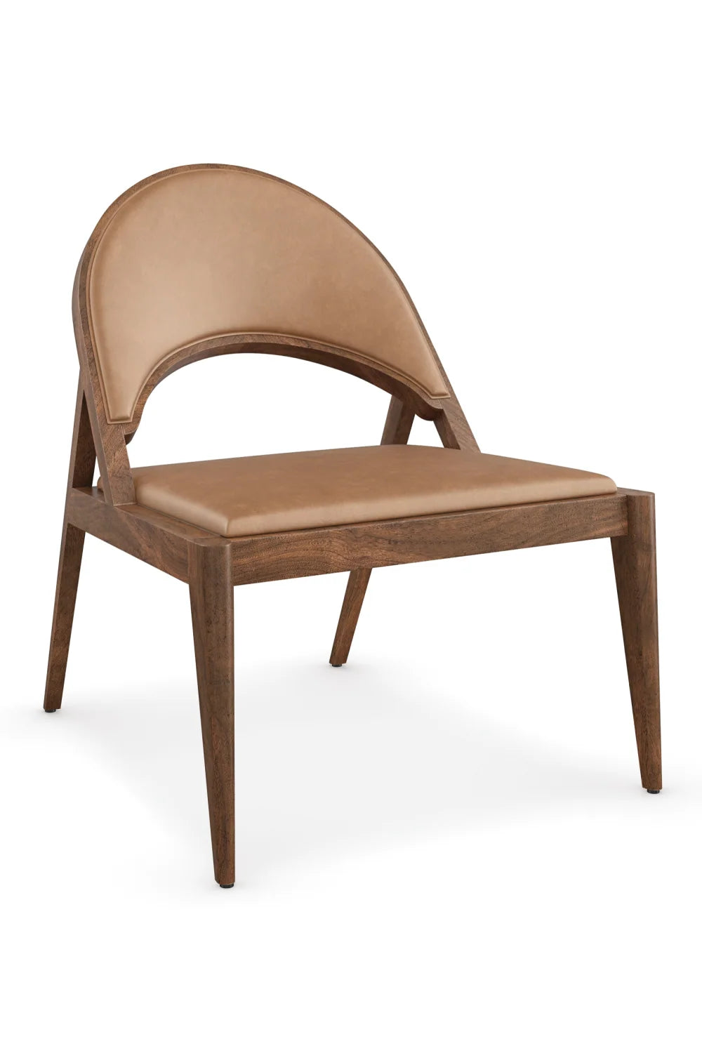 Luxury Brown Leather Lounge Chair Modern Italian Style for Villa