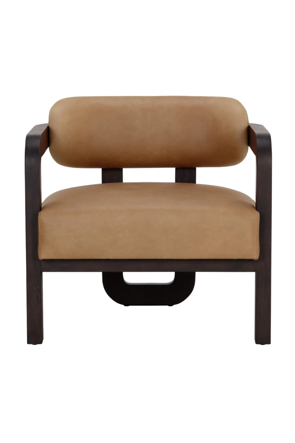 Luxury Brown Leather Lounge Chair Modern Italian Style for Villa