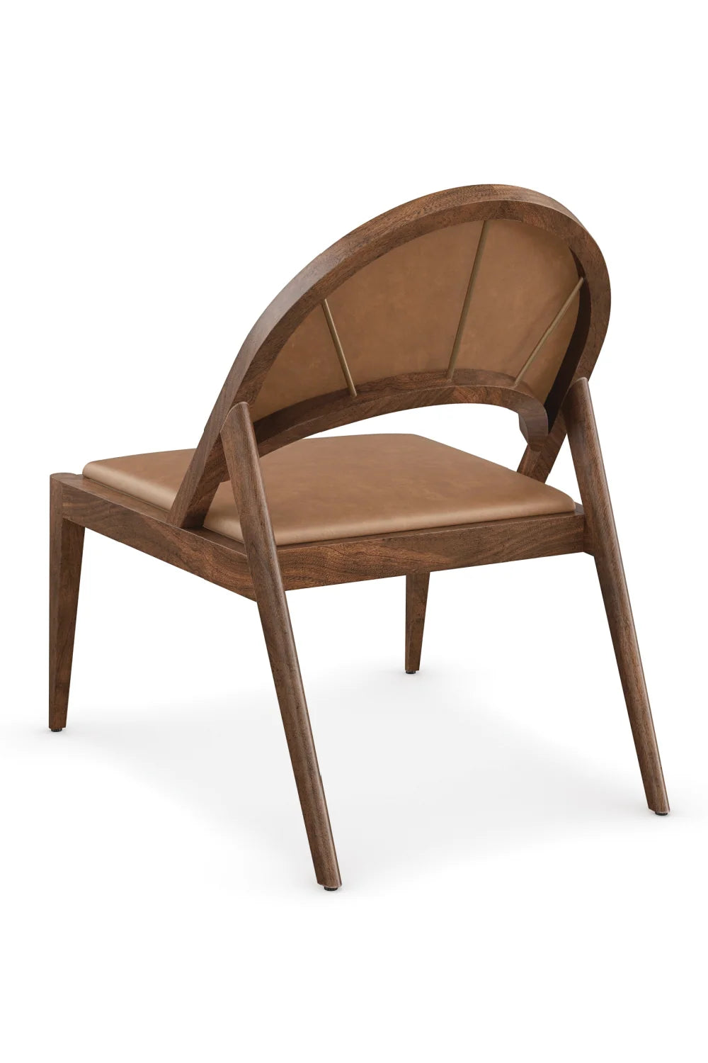 Luxury Brown Leather Lounge Chair Modern Italian Style for Villa