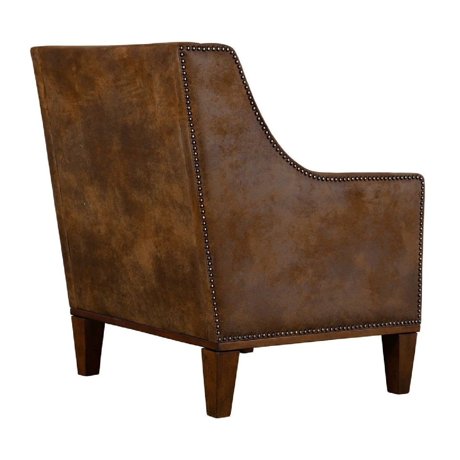 Luxury Brown Leather Lounge Chair Modern Italian Style for Villa