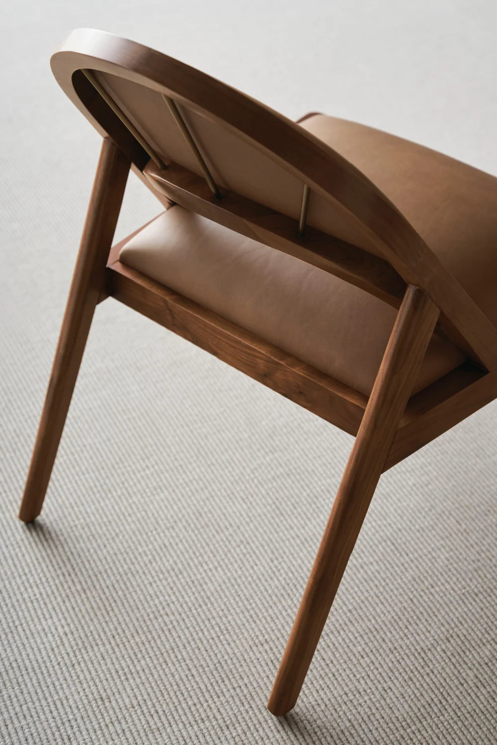 Luxury Brown Leather Lounge Chair Modern Italian Style for Villa