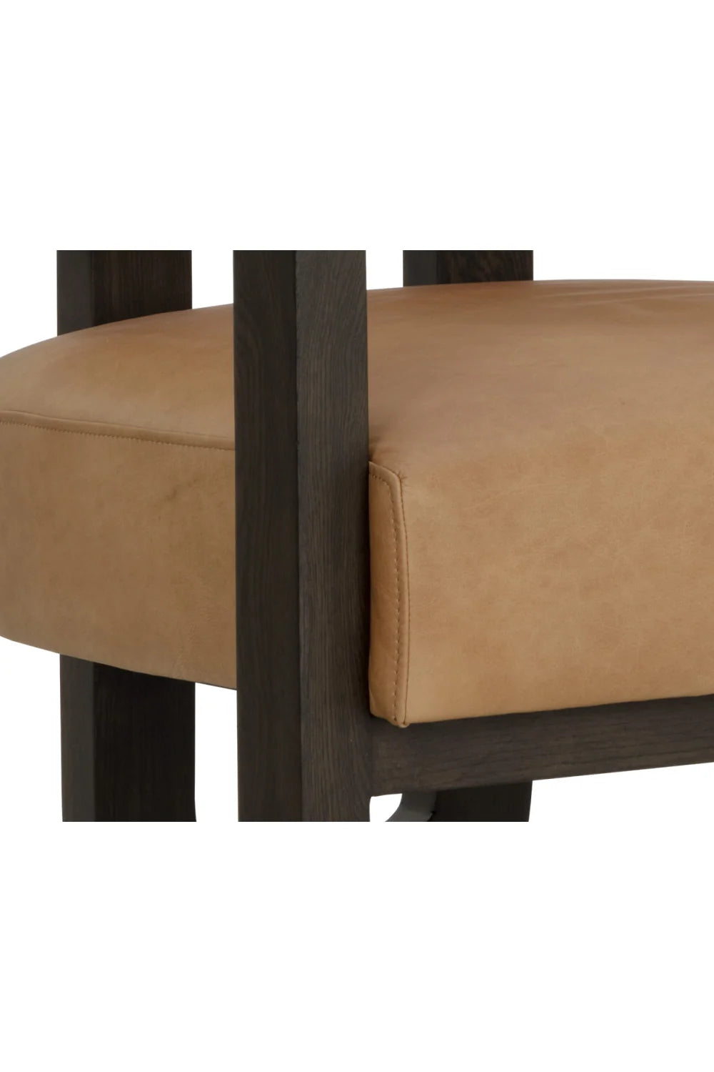 Luxury Brown Leather Lounge Chair Modern Italian Style for Villa