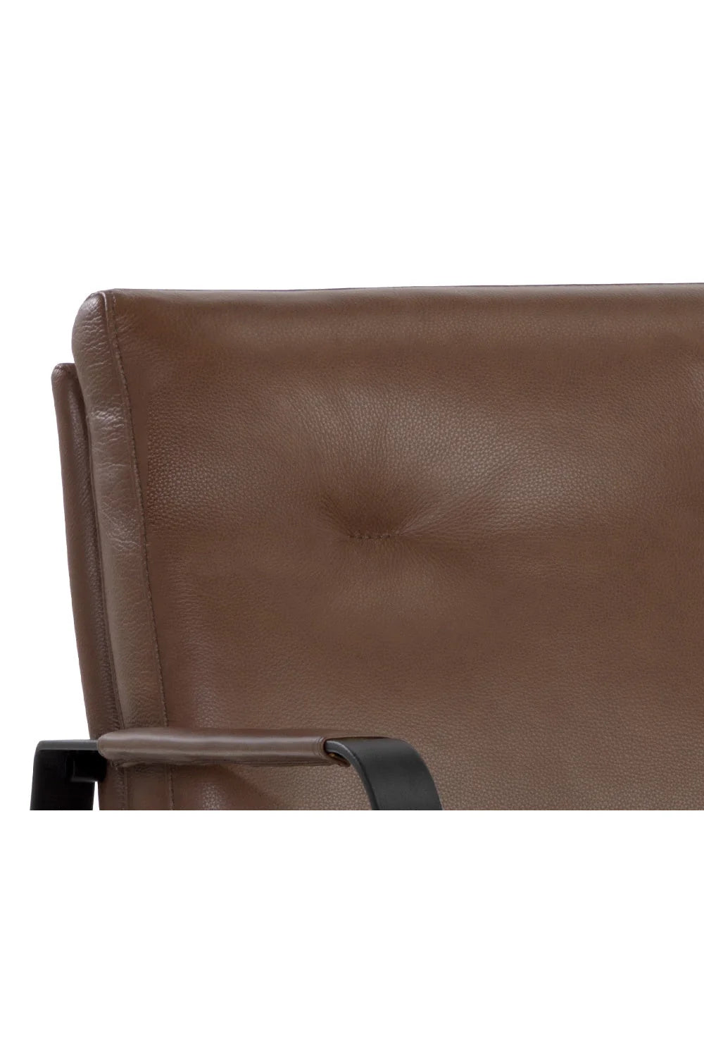 Luxury Brown Leather Lounge Chair Modern Italian Style for Villa