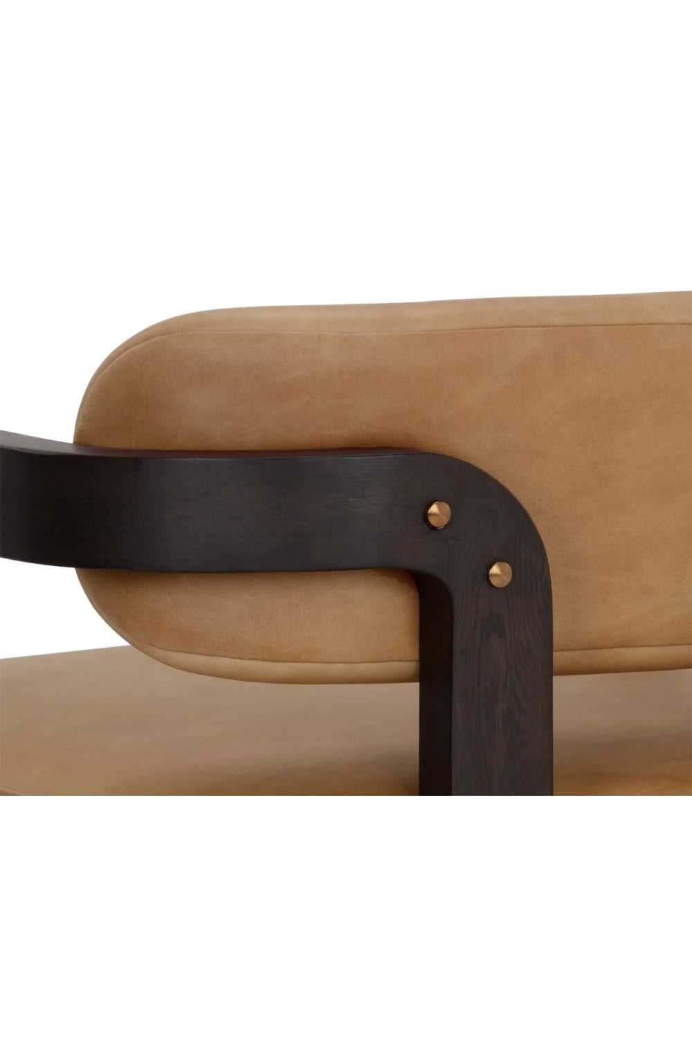 Luxury Brown Leather Lounge Chair Modern Italian Style for Villa