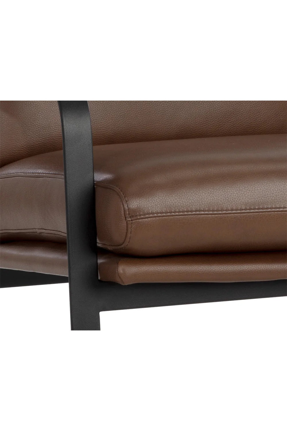 Luxury Brown Leather Lounge Chair Modern Italian Style for Villa