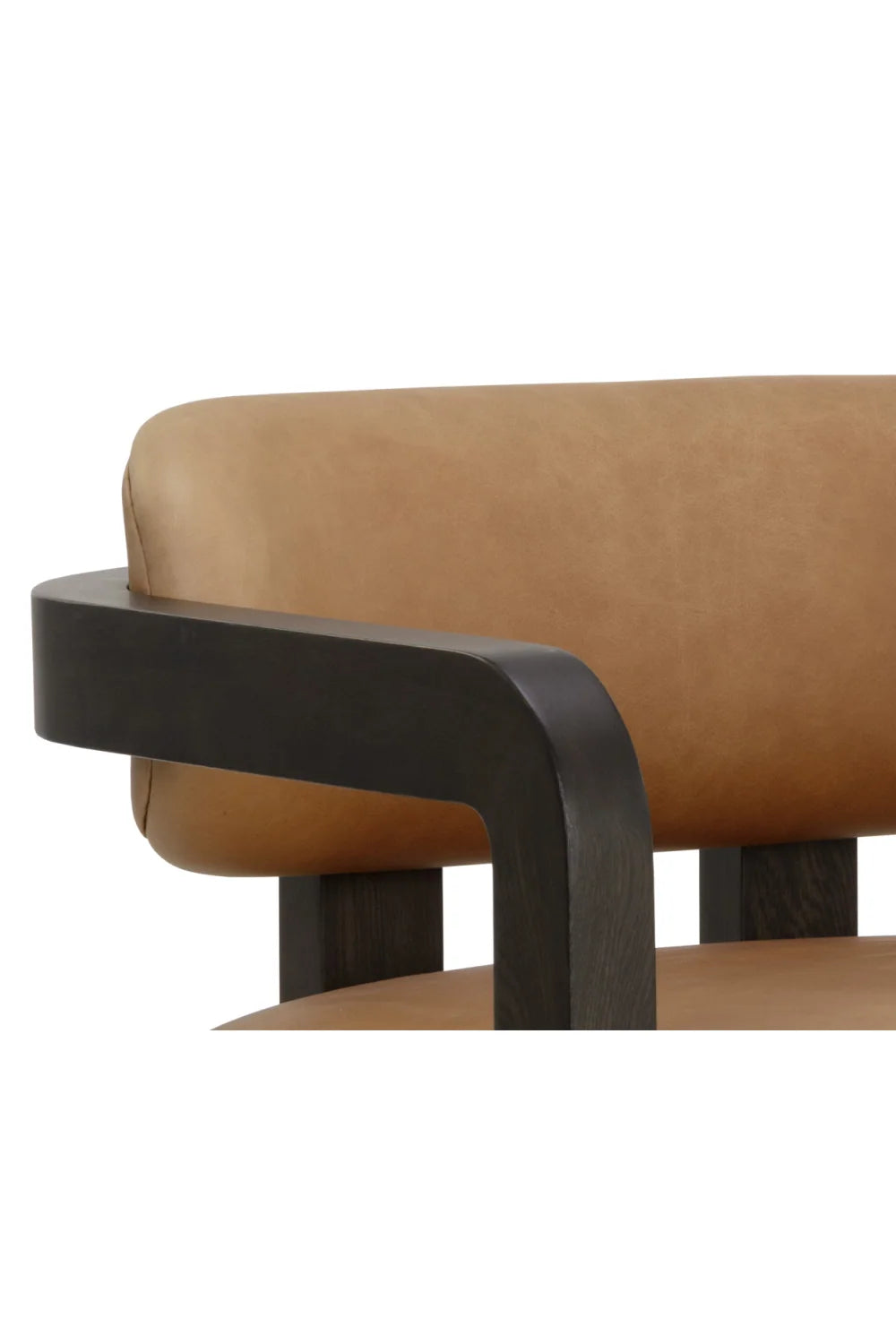 Luxury Brown Leather Lounge Chair Modern Italian Style for Villa