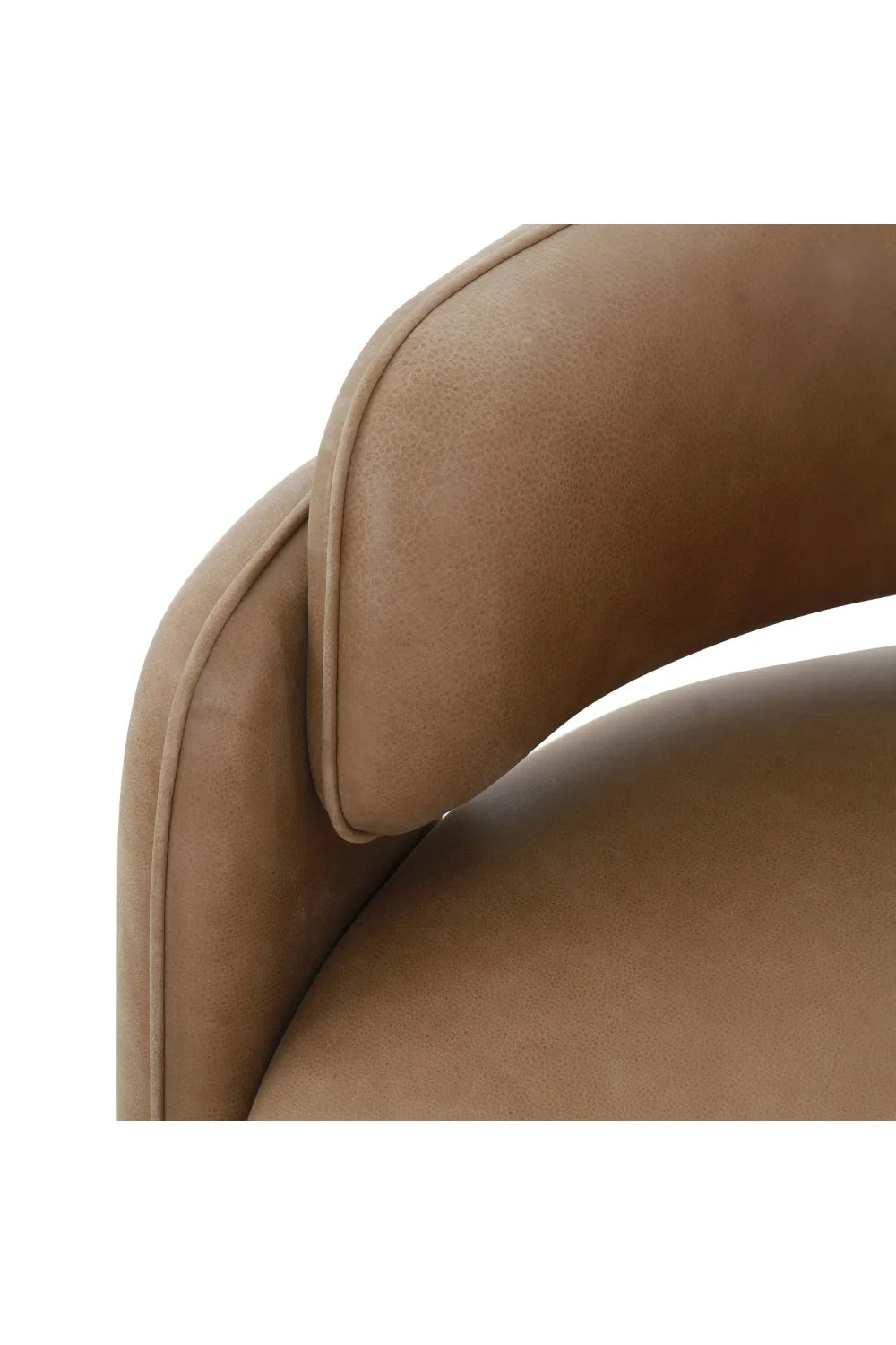 Luxury Brown Leather Lounge Chair Modern Italian Style for Villa