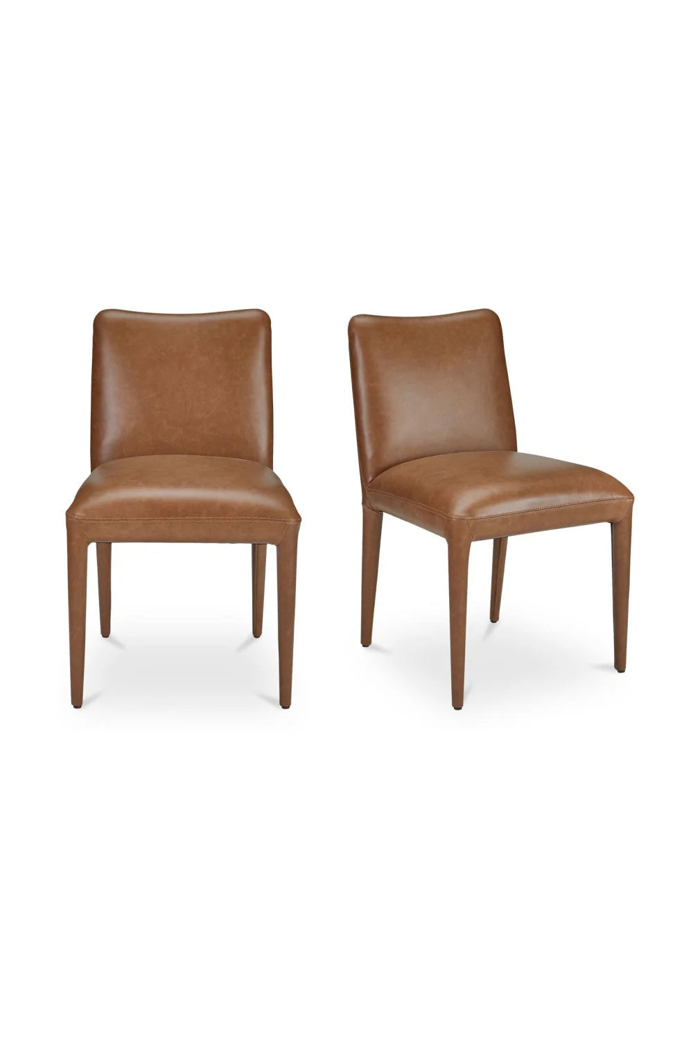 Luxury Brown Leather Modern Dining Chair European Style for Villa