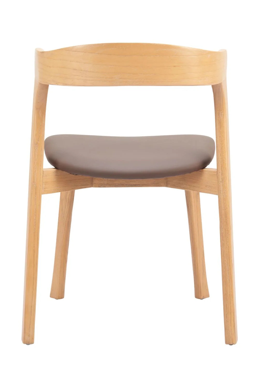 Luxury Brown Leather Modern Dining Chair European Style for Villa