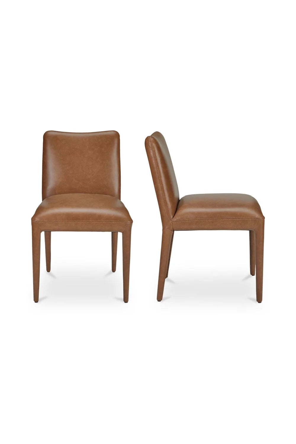 Luxury Brown Leather Modern Dining Chair European Style for Villa
