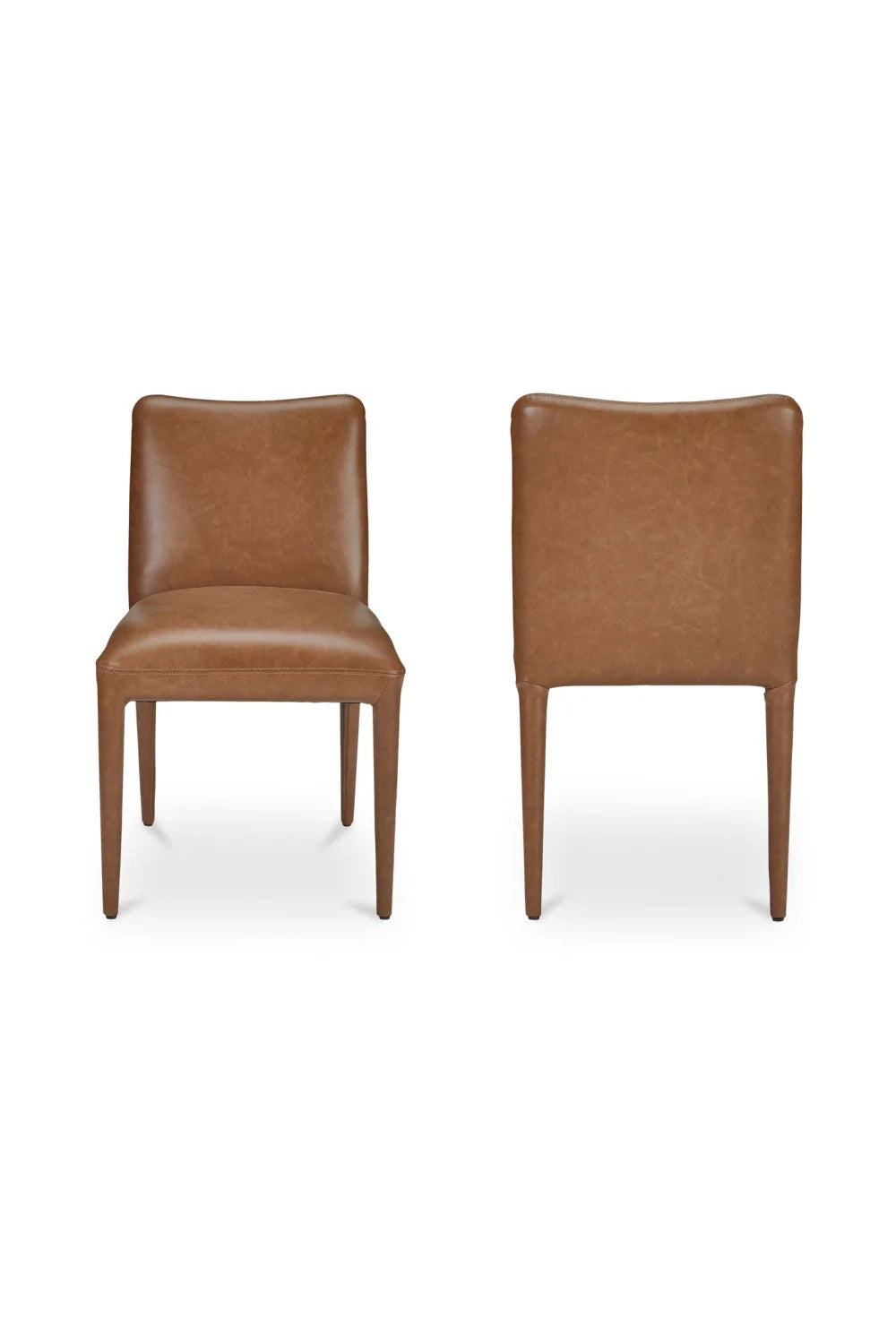 Luxury Brown Leather Modern Dining Chair European Style for Villa