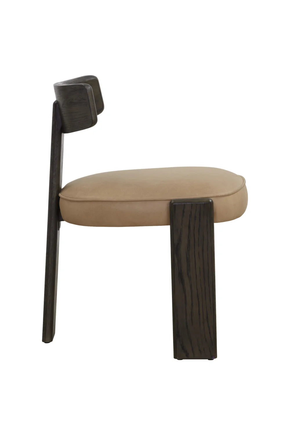 Luxury Brown Leather Modern Dining Chair European Style for Villa