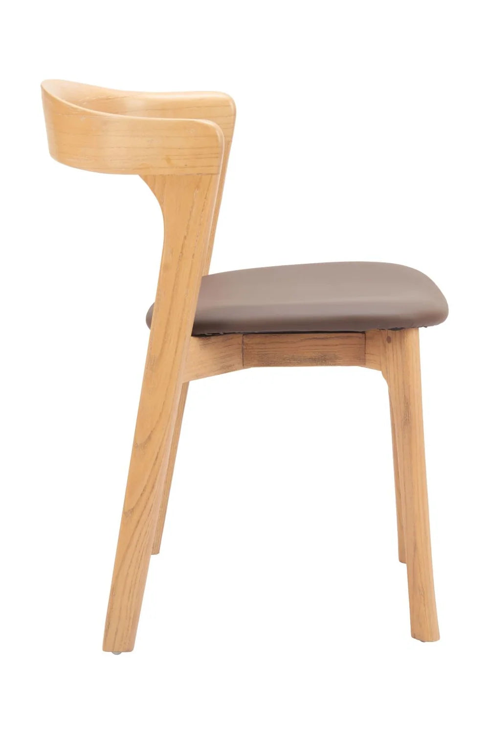 Luxury Brown Leather Modern Dining Chair European Style for Villa