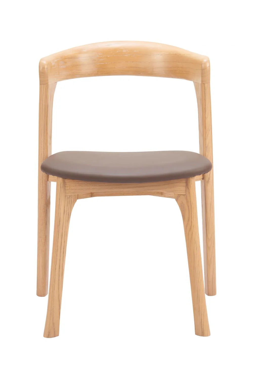 Luxury Brown Leather Modern Dining Chair European Style for Villa