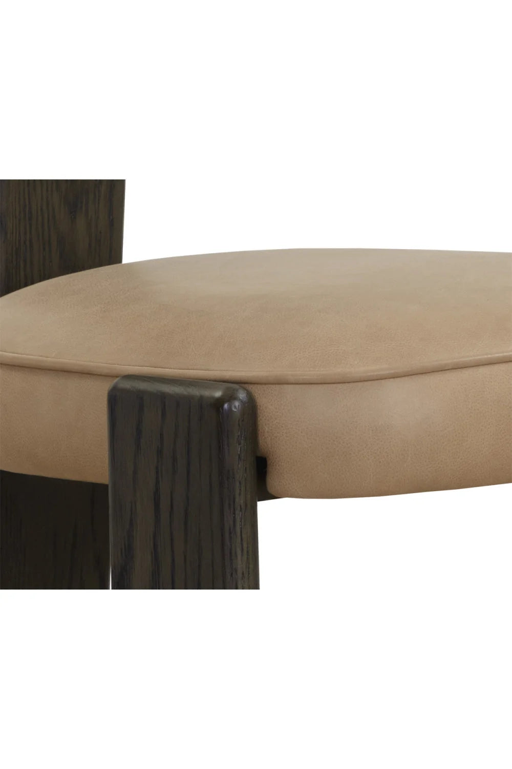 Luxury Brown Leather Modern Dining Chair European Style for Villa
