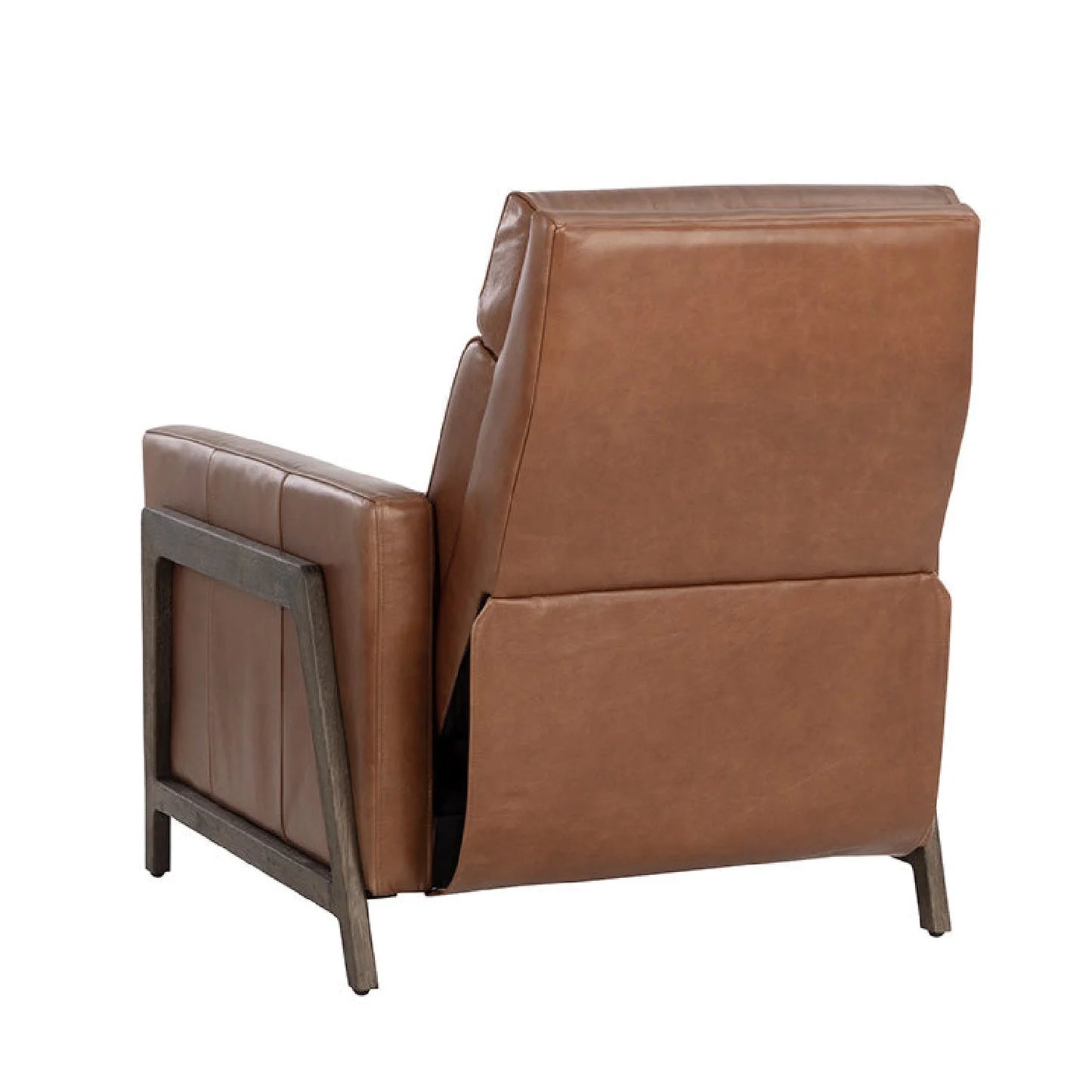 Luxury Brown Leather Recliner Armchair Modern Italian Style for Villa