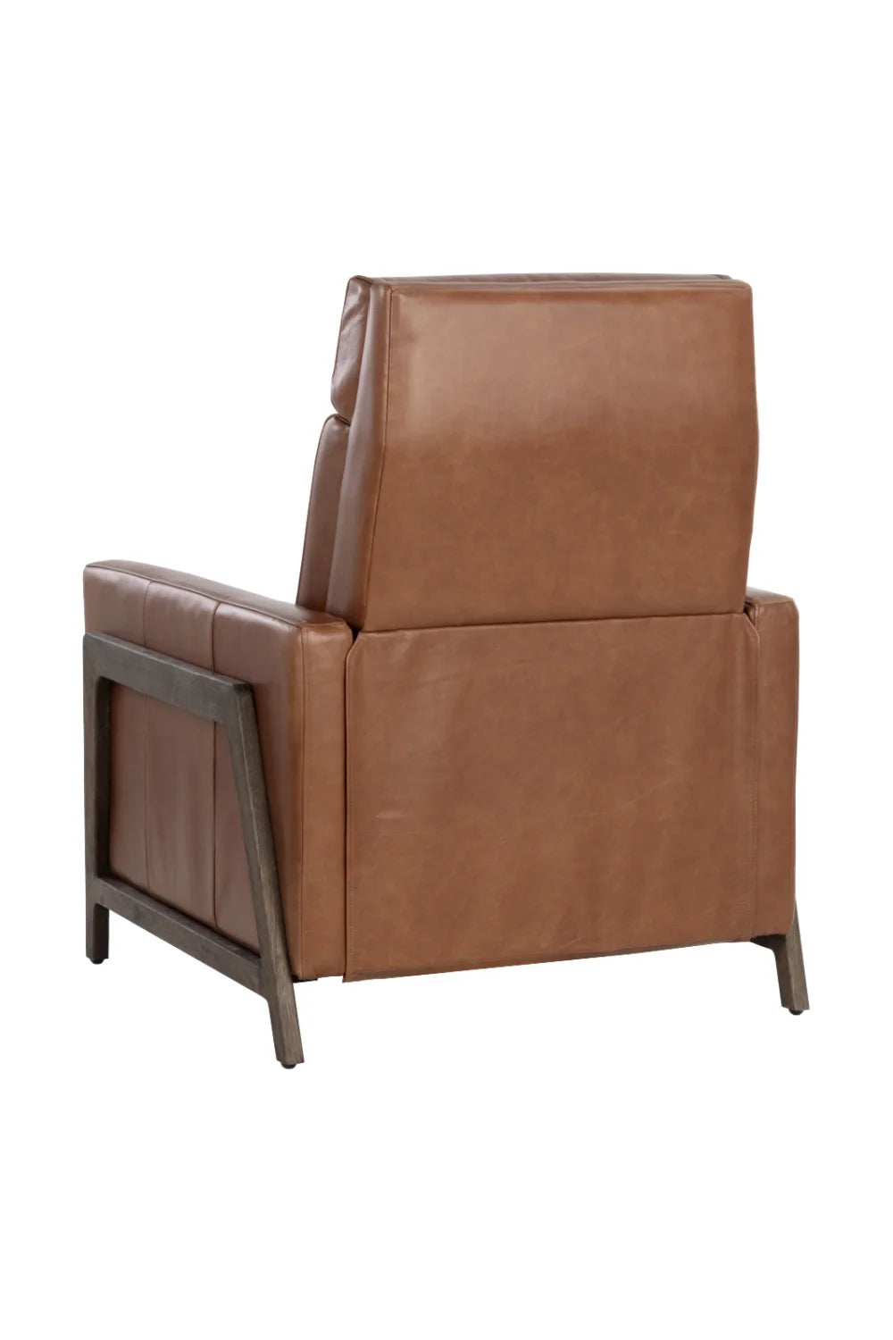 Luxury Brown Leather Recliner Armchair Modern Italian Style for Villa