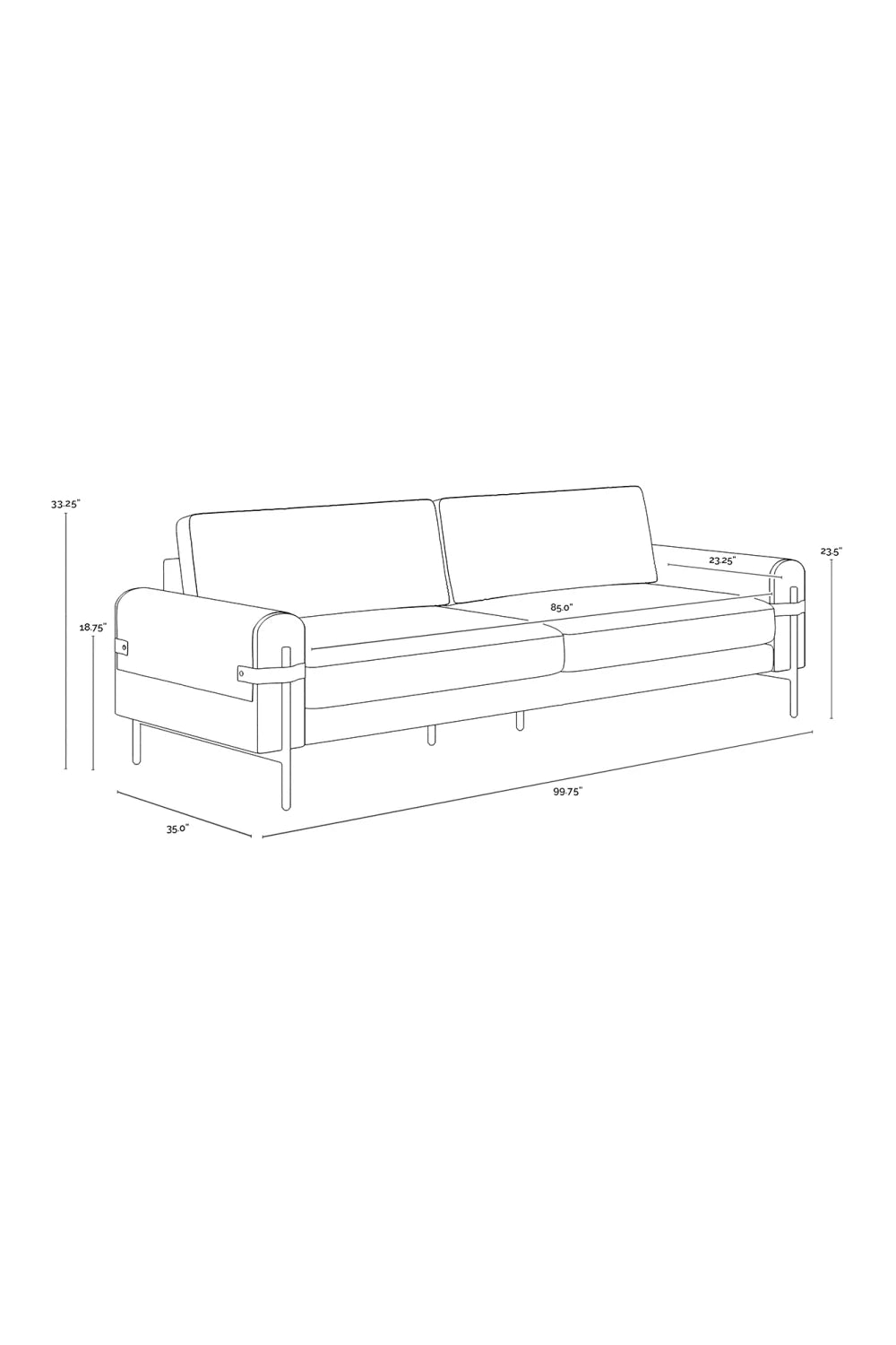 Luxury Brown Leather Sofa Modern Italian Style for Villa