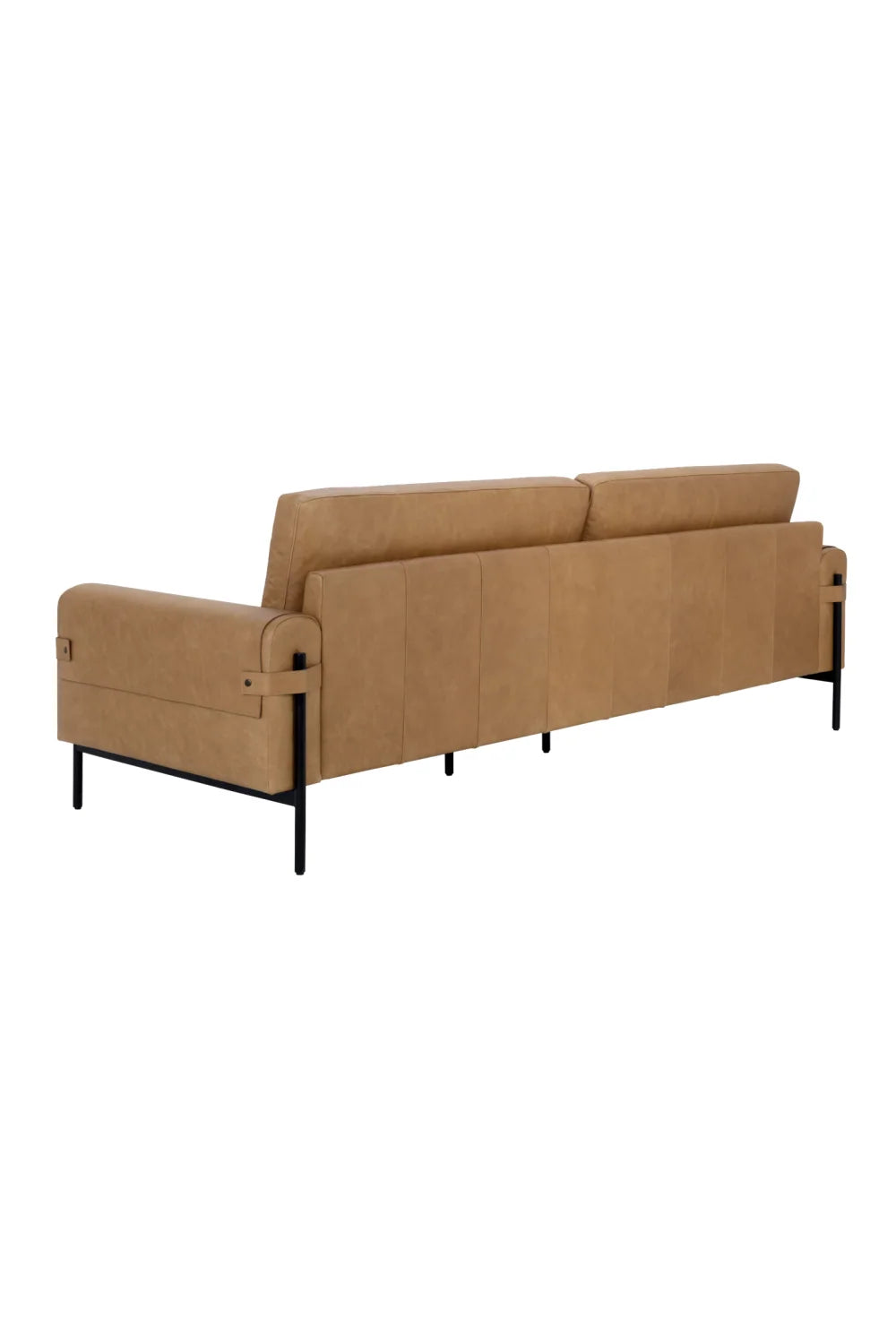 Luxury Brown Leather Sofa Modern Italian Style for Villa