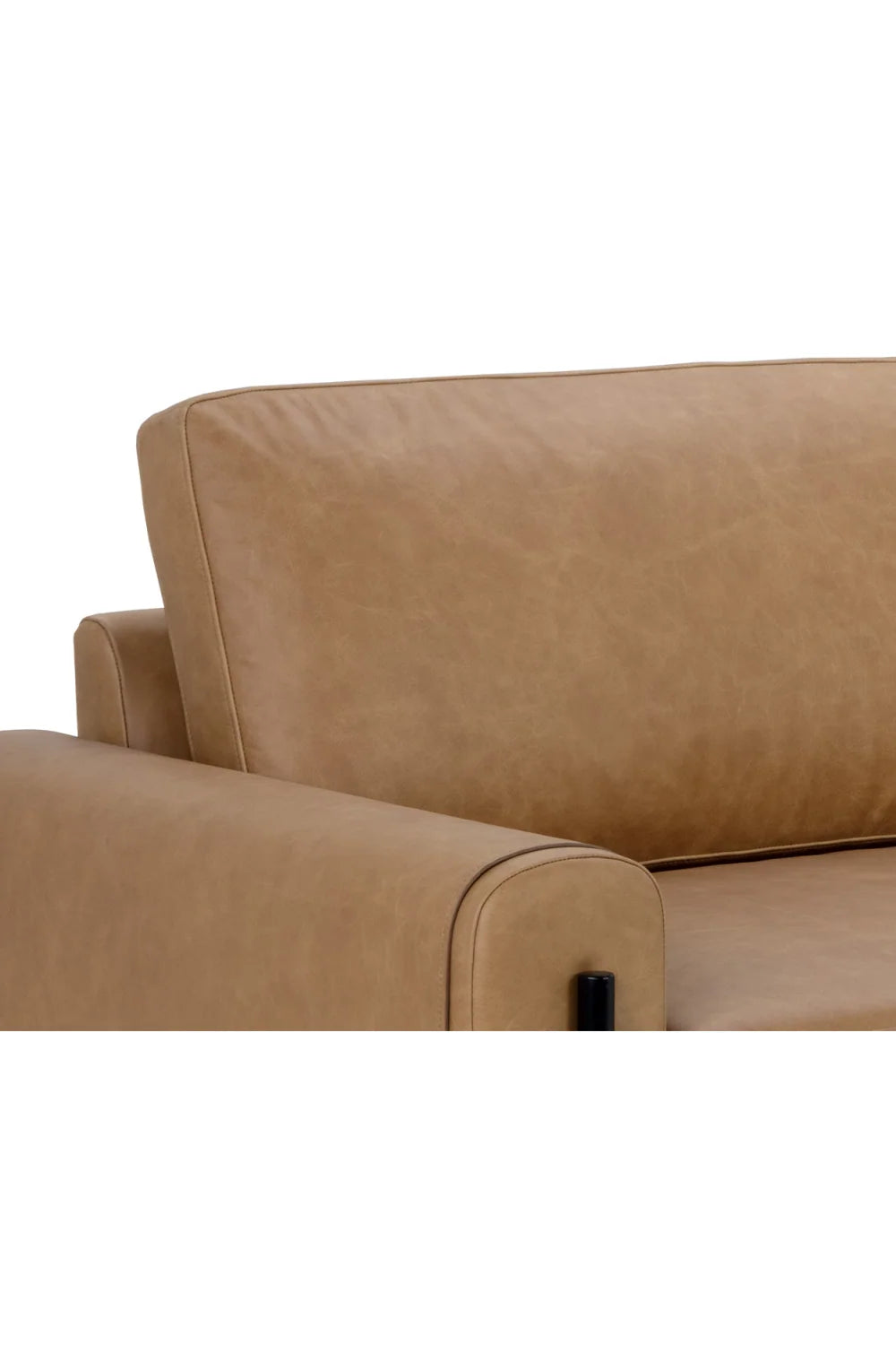 Luxury Brown Leather Sofa Modern Italian Style for Villa