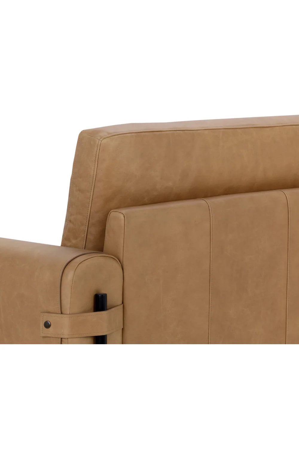Luxury Brown Leather Sofa Modern Italian Style for Villa