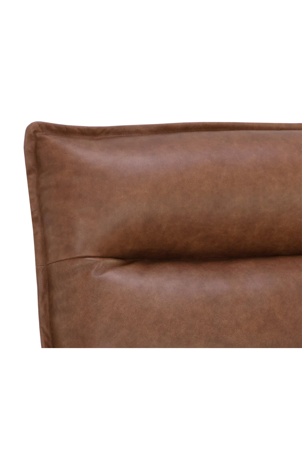 Luxury Brown Leather Swivel Lounge Chair Modern Italian Style for Villa