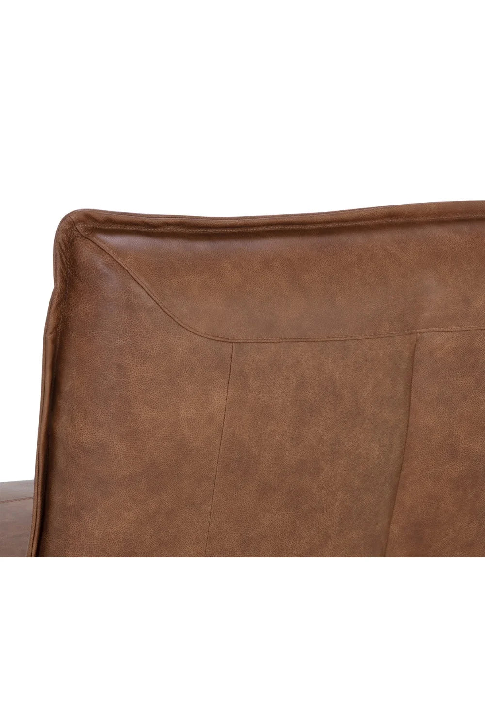 Luxury Brown Leather Swivel Lounge Chair Modern Italian Style for Villa